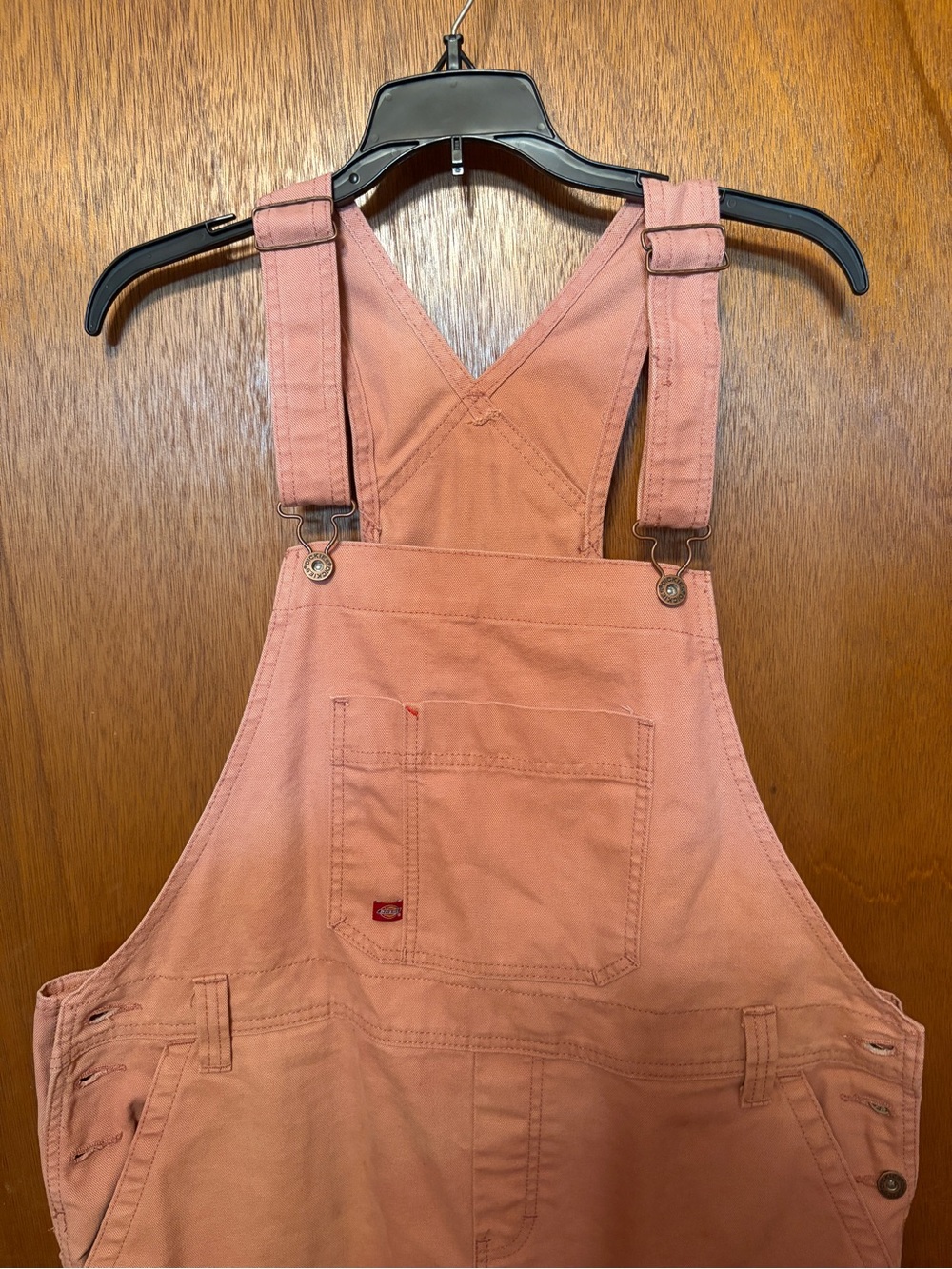 Dickies Pink Cotton Overalls with Adjustable Straps